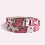 Black And White Cows Pattern Belt