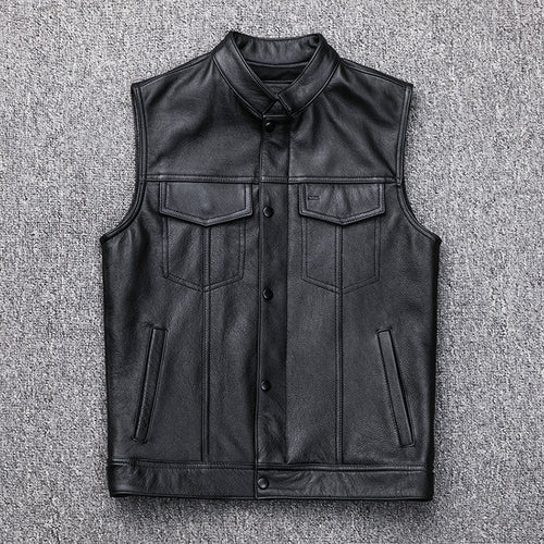 Casual Leather Waistcoat