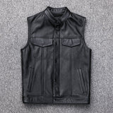 Casual Leather Waistcoat