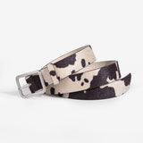 Black And White Cows Pattern Belt