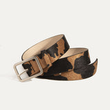 Black And White Cows Pattern Belt