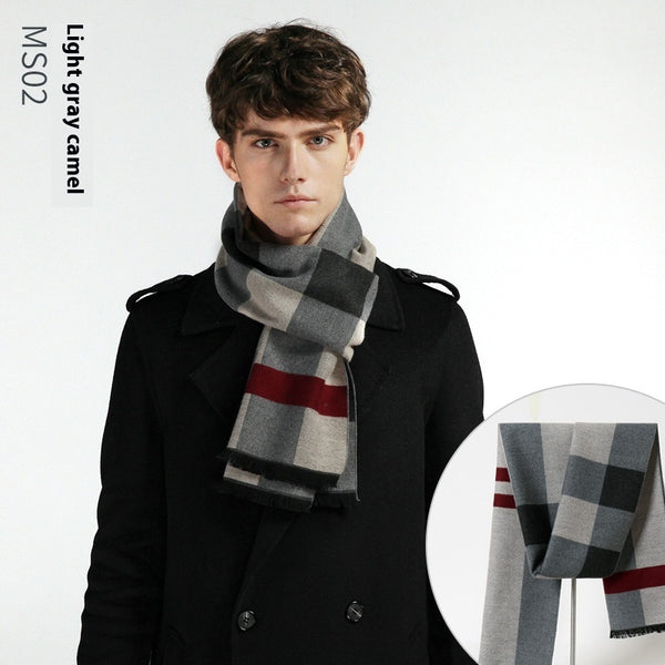 Simple Plaid Warm Keeping | Artificial Cashmere Scarf