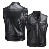 Casual Leather Waistcoat