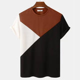 Striped 3D Printed | Short Sleeve | Knitted Mesh Top