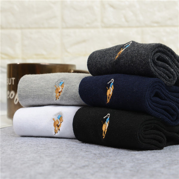 Men's Socks Four Seasons | Pure Cotton Embroidery