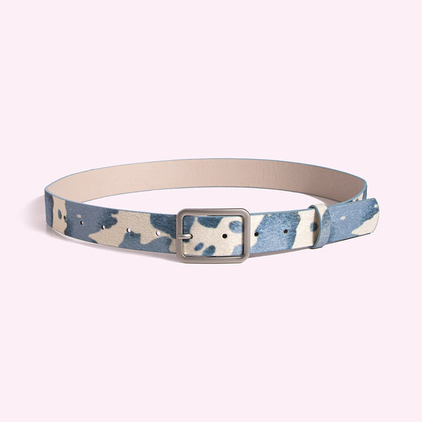 Black And White Cows Pattern Belt