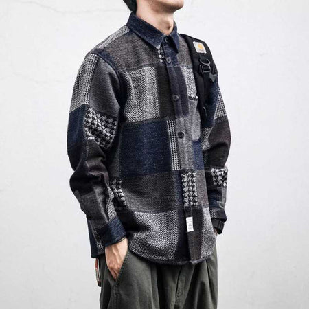Men's Loose Fitting Solid Standing Collar Fashionable Jacket